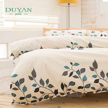 DUYAN《初遇幸福》加大四件式超柔細纖維兩用被床包組