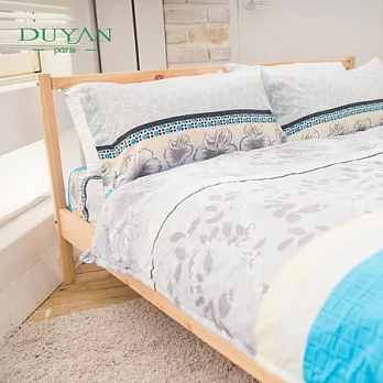 DUYAN《悠雲幻花》加大四件式超柔細纖維兩用被床包組