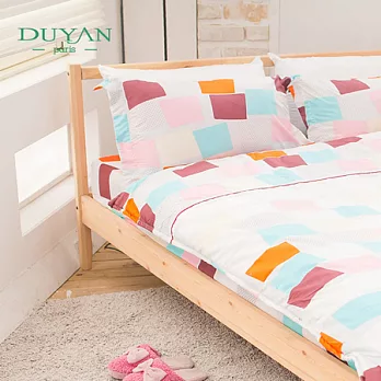 DUYAN《繽紛晴空》加大四件式超柔細纖維兩用被床包組