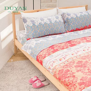 DUYAN《情繫暹羅》加大四件式超柔細纖維兩用被床包組