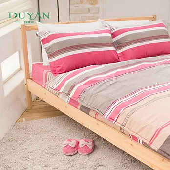 DUYAN《扉頁時光》加大四件式超柔細纖維兩用被床包組