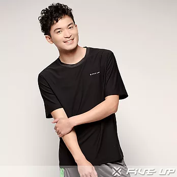 【FIVE UP】極簡主義印花吸排圓領TEE-男(神秘黑)M神秘黑