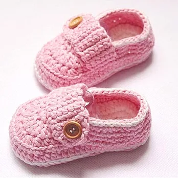 Cutie Bella手工編織嬰兒鞋Pink/White