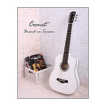 Comet 台灣品牌-暢銷C-136 旅行小吉他/Baby吉他（附吉他袋、Pick×2、吉他移調夾、吉他背帶）白色/黑色/原木色白色