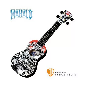 MAHALO 藝術系列-骷髏頭（SKULL） 21吋烏克麗麗 Ukulele（附烏克麗麗袋）
