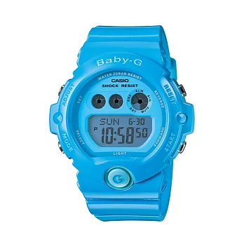BABY-G 運動休閒的色彩絢爛風超主流時尚優質腕錶-藍-BG-6902-2B