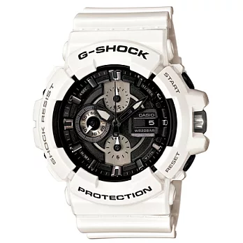 G-SHOCK 炫風狂潮席捲來臨超限量時尚運動腕錶-白-GAC-100GW-7A