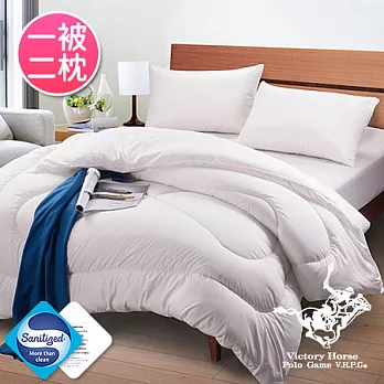 【POLO】台灣精製高密度防蹣抗菌潔淨被-雙人(含2枕)
