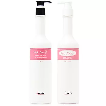 Amida 粉玫瑰有機洗髮精 400ml + Amida 粉玫瑰有機護髮素 400ml