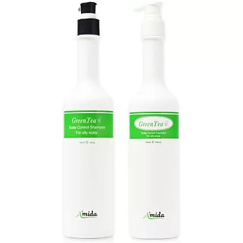 Amida 綠茶抗氧洗髮精 400ml + Amida 綠茶抗氧護髮素 400ml