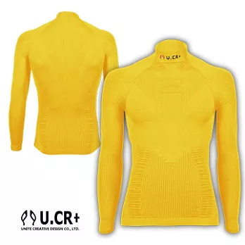 U.CR+ ST1機能性超輕量無縫內衣ST1 五色系列(黃色)─長袖款(ST1 Compression Wear) M黃色