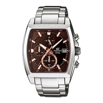 EDIFICE 甜美時光永久歌頌個性計時腕錶-咖啡色-EFR-524D-5A