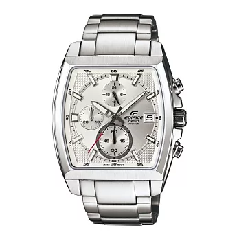【EDIFICE】 飆車饗宴音樂盛會時尚計時腕錶-白-EFR-524D-7A