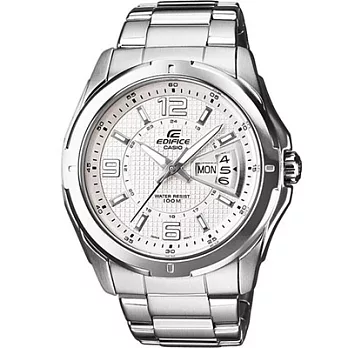 CASIO EDIFICE系列 極簡狂潮賽車風時尚錶(白)