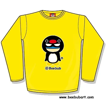 【Beebub】動物超人-企鵝超人_單隻-長袖平口XS黃色