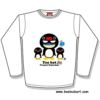 【Beebub】動物超人-企鵝超人-長袖平口XS白色