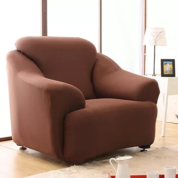 《Homebeauty》大和防蹣抗菌彈性沙發罩/沙發套-單人座沙發經典咖