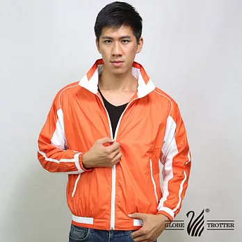 【遊遍天下】中大碼男女款抗UV防風機能穿外套(1010)2XL桔/白
