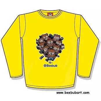 【Beebub】Mr.Bear-minion-bear-長袖平口XS黃色