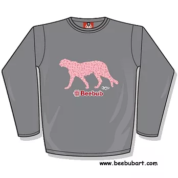 【Beebub】kupo-花豹-長袖平口XS灰色