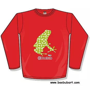 【Beebub】kupo-樹蛙-長袖平口XS紅色