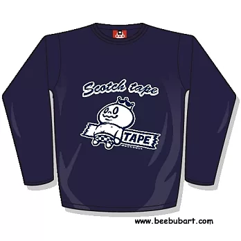 【Beebub】KOHEI HARADA-棉花糖膠帶-長袖平口XS藏藍色