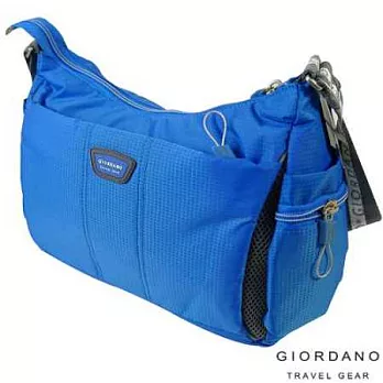 GIORDANO ~ 佐丹奴 休閒格紋多層兩用肩斜背包(天空藍)天空藍