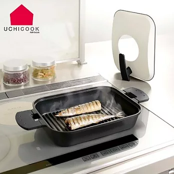 《逸品軒》UCHICOOK第二代日本製水蒸氣式健康蒸煮燒烤盤[金屬蓋]-黑