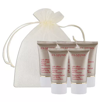CLARINS 克蘭詩 超V型緊塑面膜(15ml)*5-附束口袋