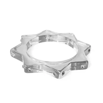 【Anna Lou OF LONDON】倫敦品牌 star crystal 透明星星水晶手環~灰色