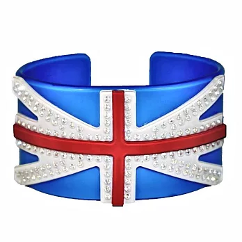 【Anna Lou OF LONDON】倫敦品牌 The Union Jack 水晶英國國旗手環