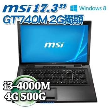 微星MSI CX70 i3-4000M 17.3吋 2G獨顯 Win8大螢幕筆電 (CX70 2OD-BB34004G50S8M)