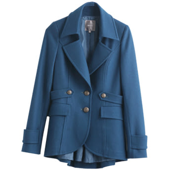 【UH】abito - 軍裝風衣外套 -S藍色