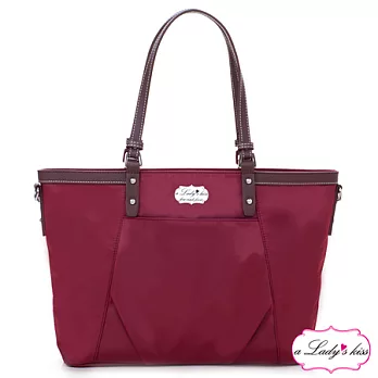 【a Lady ’s真皮】名媛風抓折口袋托特包*小(B組)無經典酒紅