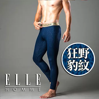 【ELLE HOMME】潮男內搭褲(狂野豹紋)M狂野豹紋。藍色