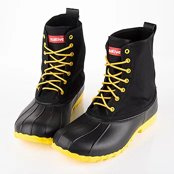 native JIMMY JIFFY BLACK超輕量玩彩獵鴨靴 (男/女)29黑x黃