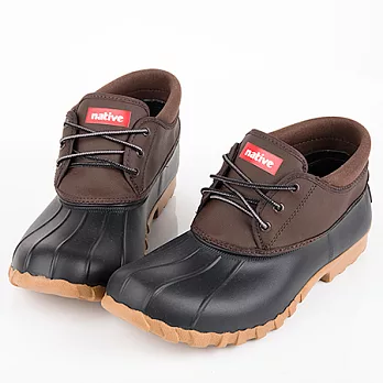 native JIMMY MID超輕量玩彩中筒獵鴨靴(男/女)26黑x棕x咖啡