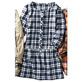 【cecile】裙擺圓領長版上衣ME款(格紋)