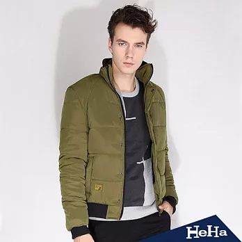 【HeHa】質感立領鋪綿加厚外套(共二色)-XL(軍綠)