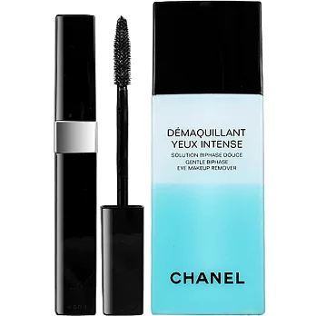 CHANEL 香奈兒 極緻深邃大眼睫毛膏(#10)(6g)+雙效眼部卸妝液(100ml)