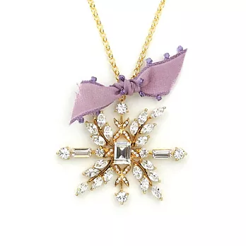 Chicist 冰晶雪花項鍊金/透明白