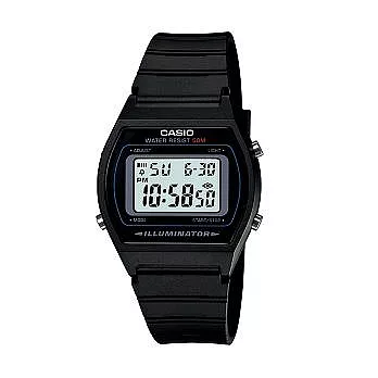 CASIO 總動員令個性數字運動腕錶-黑-W-202-1A