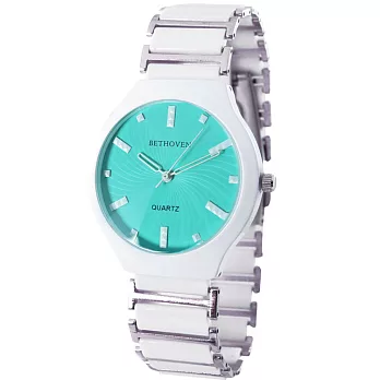 【BETHOVEN】時尚設計款-2017G甜心馬卡龍造型錶-白釘(蒂芬妮綠)