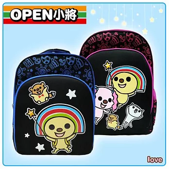 【OPEN小將】㊣版授權 精緻EVA三層護脊後背書包(二色)桃色