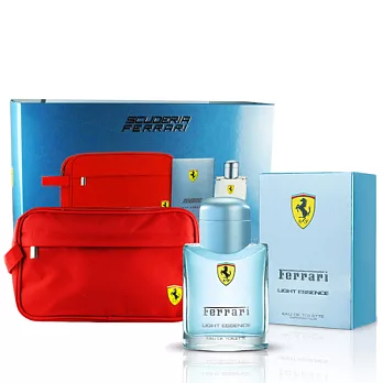 【Ferrari 法拉利】氫元素男性香氛禮盒組(男性淡香水125ml+盥洗包)