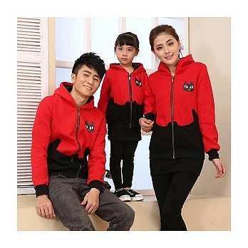 俏黑貓大紅外套親子裝情侶裝(爸爸)L紅