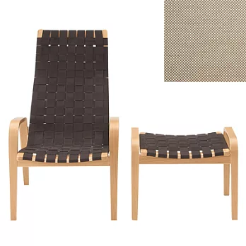 [MUJI 無印良品]舒壓椅.腳凳組/灰米