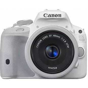 (公司貨)Canon 100D+40mm STM定焦鏡組-送32G+電池+隨行包+100D專書..共10好禮/白色
