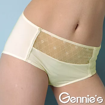 【Gennie’s奇妮】經典菱格魅力極品孕婦中腰內褲(GB15)M嫩黃