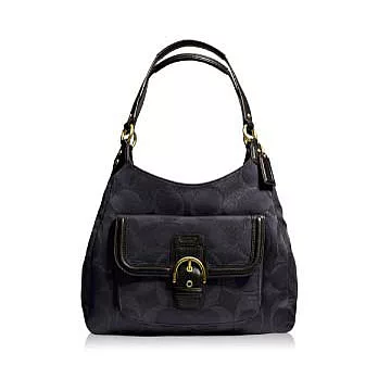 《COACH》 馬蹄扣造型三層多功能賈姬包_深藍色